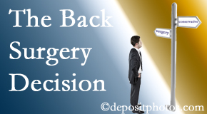 Groton back surgery for a disc herniation is an option to be carefully studied before a decision is made to proceed. 