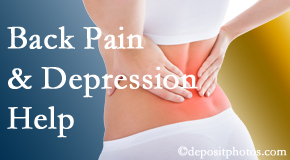 Groton depression related to chronic back pain often resolves with our chiropractic treatment plan’s Cox® Technic Flexion Distraction and Decompression.