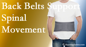 Shoreline Medical Services/ Hutter Chiropractic Office offers support for the benefit of back belts for back pain sufferers as they resume activities of daily living.