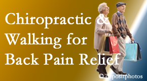 Shoreline Medical Services/ Hutter Chiropractic Office encourages walking for back pain relief in combination with chiropractic treatment to maximize distance walked.
