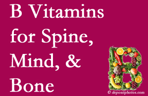 Groton bone, spine and mind benefit from B vitamin intake and exercise.