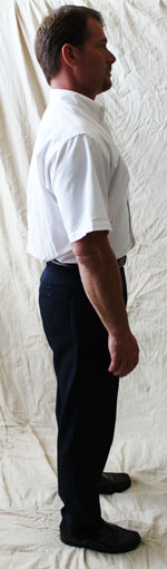 standing up straight