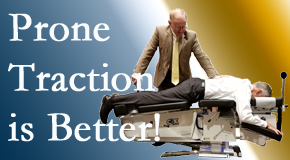Groton spinal traction applied lying face down – prone – is best according to the latest research. Visit Shoreline Medical Services/ Hutter Chiropractic Office.