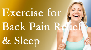 Shoreline Medical Services/ Hutter Chiropractic Office shares new research about the benefit of exercise for back pain relief and sleep. 
