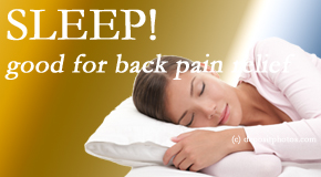 Shoreline Medical Services/ Hutter Chiropractic Office shares research that says good sleep helps keep back pain at bay. 