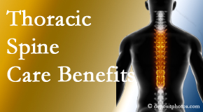 Shoreline Medical Services/ Hutter Chiropractic Office wonders at the benefit of thoracic spine treatment beyond the thoracic spine to help even neck and back pain. 