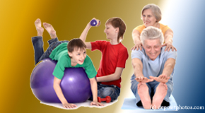 Groton exercise image of young and older people as part of chiropractic plan