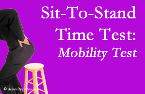 Groton chiropractic patients are encouraged to check their mobility via the sit-to-stand test…and improve mobility by doing it!