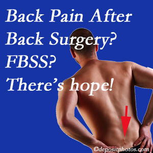 Groton chiropractic care offers a treatment plan for relieving post-back surgery continued pain (FBSS or failed back surgery syndrome).