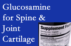 Groton chiropractic nutritional support encourages glucosamine for joint and spine cartilage health and potential regeneration. 