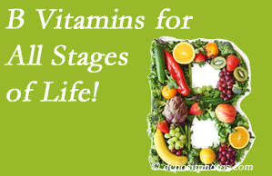 Shoreline Medical Services/ Hutter Chiropractic Office suggests a check of your B vitamin status for overall health throughout life.