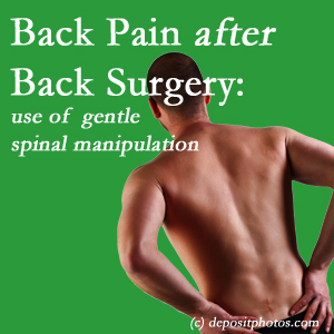 picture of a Groton spinal manipulation for back pain after back surgery