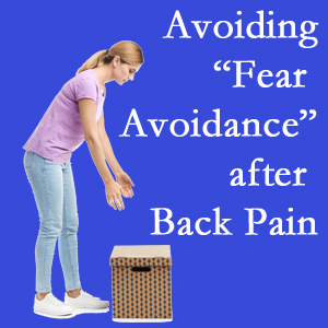 Groton chiropractic care encourages back pain patients to resist the urge to avoid normal spine motion once they are through their pain.