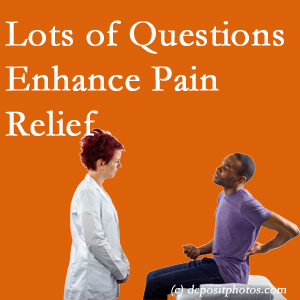 The Groton chiropractic back pain treatment plan is guided by patient feedback on how their pain is.